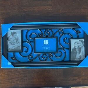 Mainstays Black Swirl Triple Photo Frame